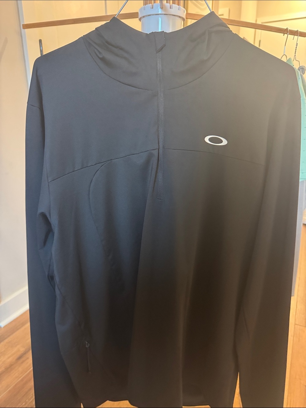 Oakley Black Men's Performance Half-Zip Pullover Hoodie Jacket